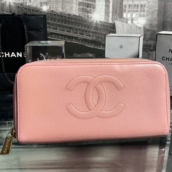 Authentic Rare CHANEL Pink Caviar Timeless CC Zippy Clutch Wallet - Picture 5 of 16